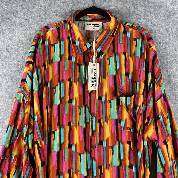 Savanna Jane Maxi Dress Women 1X Embroidered Tribal Southwest Boho Colorful NEW - Picture 2 of 16